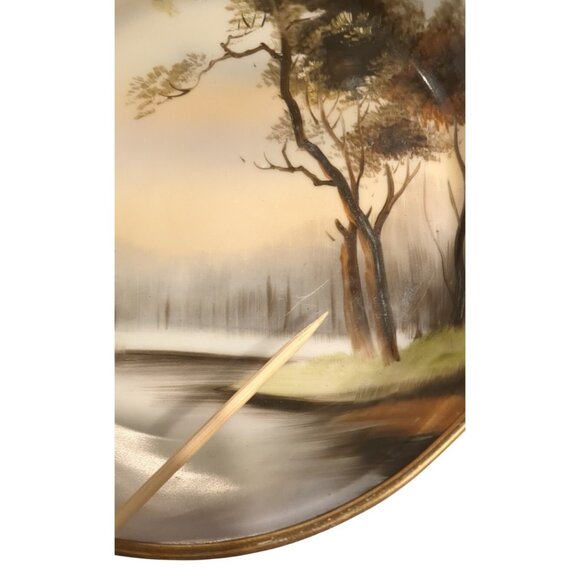 Antique Noritake Morimura Hand Painted Handled Candy Dish Bowl 7in Japan Gold - Picture 4 of 14